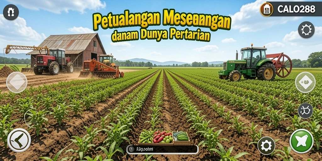 Tampilan menarik dari gameplay pertanian di CALO288.