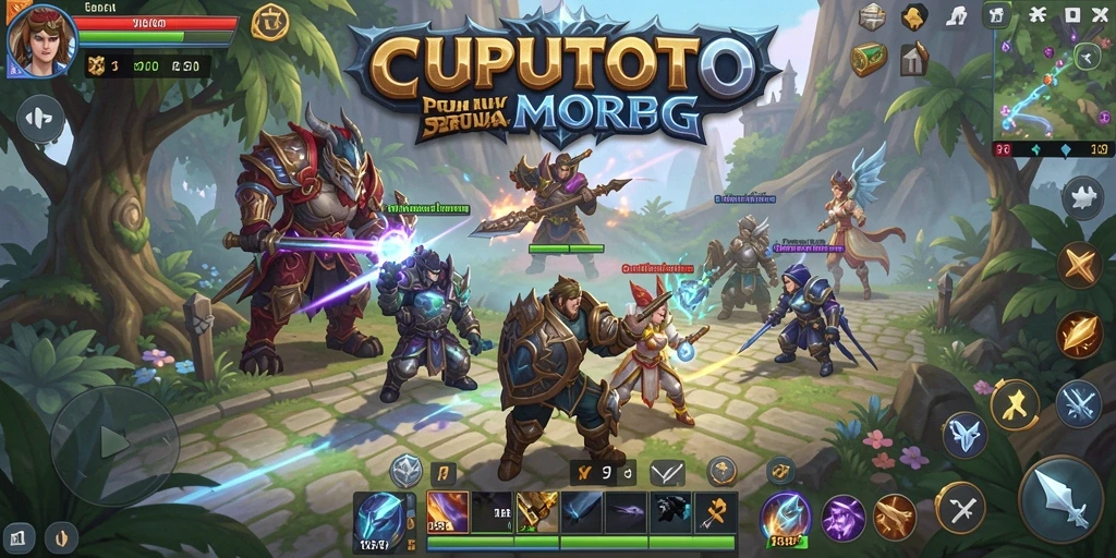 Tangkapan layar utama CUPUTOTO menampilkan aksi pertarungan seru dalam permainan MMORPG.