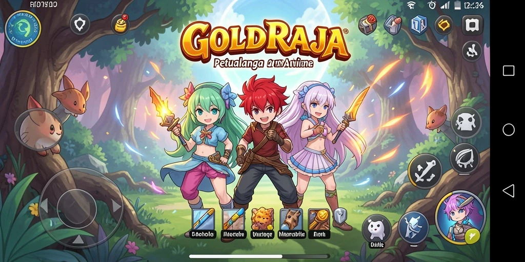 Tampilan gameplay <strong>GOLDRAJA</strong> yang penuh aksi dan petualangan.